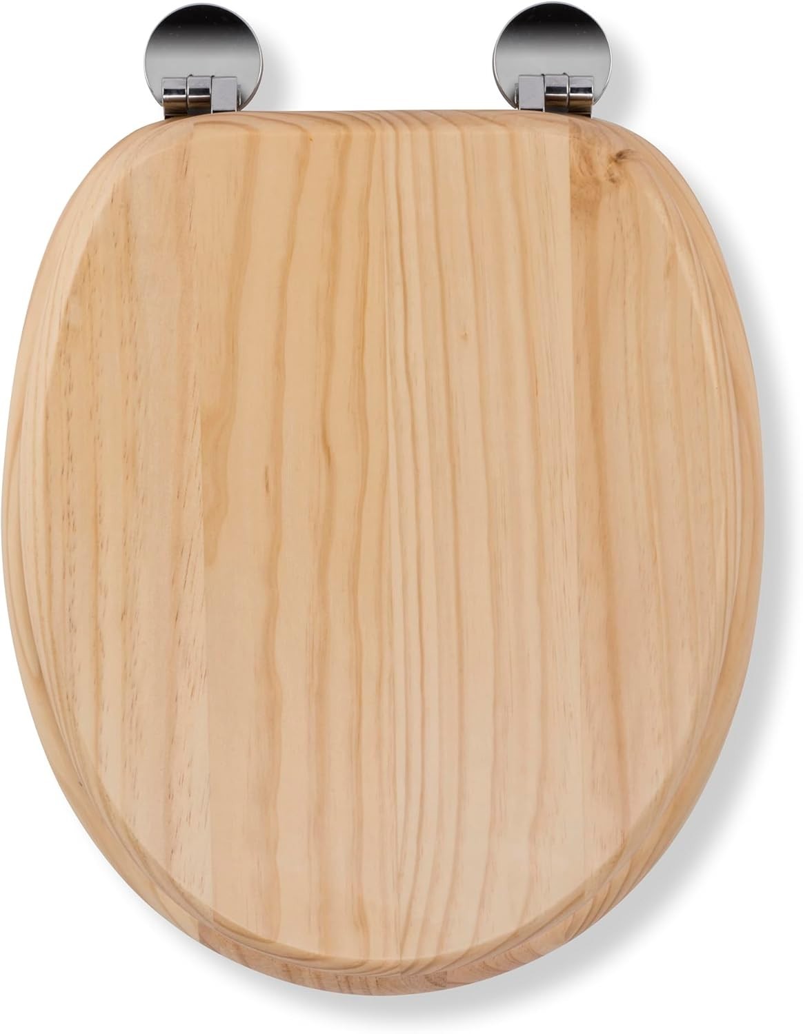 Blonded Pine Wooden Toilet Seat Flexi-Fix Adjustable Hinges Antibacterial