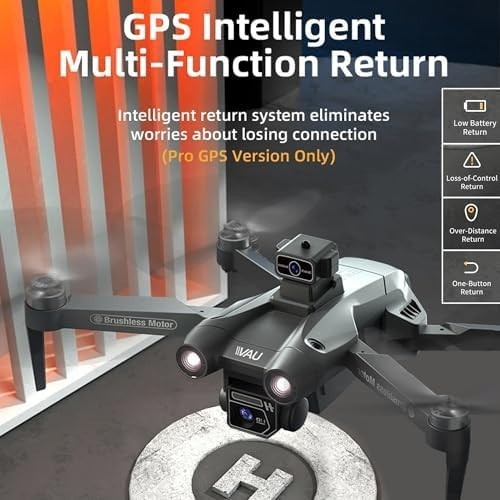 4K HD Drone with LCD Screen GPS Auto Return Obstacle Avoidance Brushless