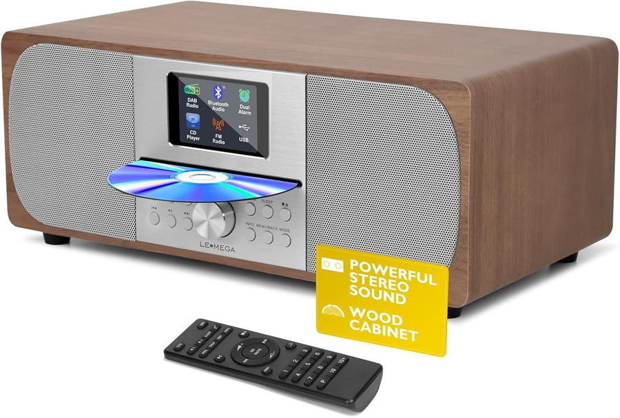 CD Player DAB+ FM Radio Bluetooth HiFi Stereo System 100W Speakers