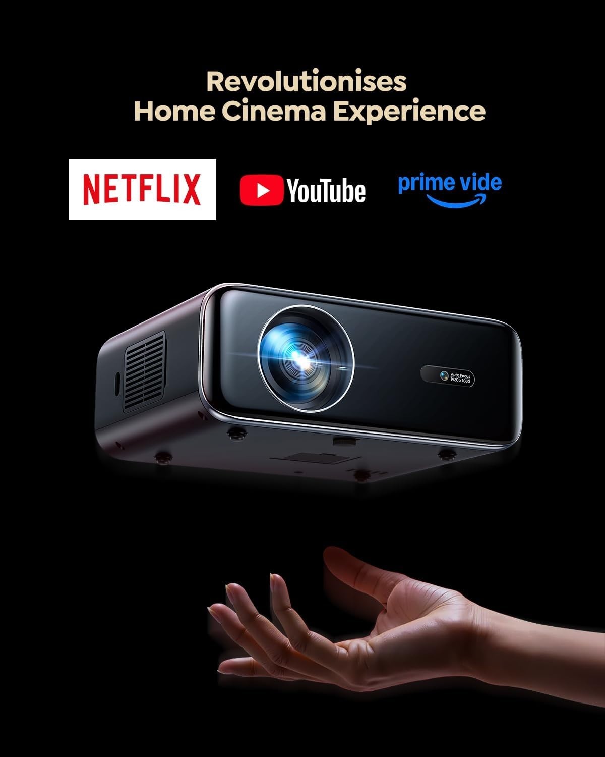 Smart 4K Projector WiFi 6 Bluetooth Dolby Auto Focus 1200 ANSI