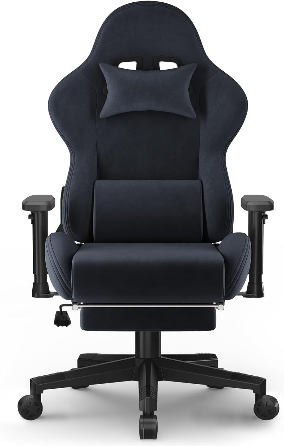Massage Gaming Chair Reclining Footrest Ergonomic Grey