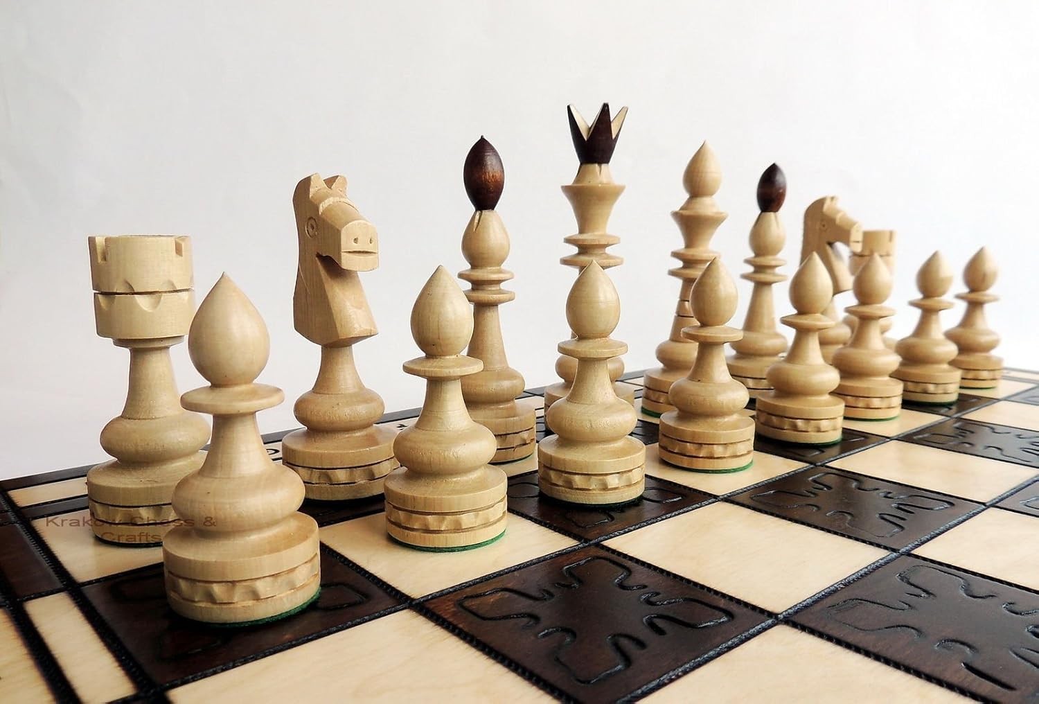 Luxury 54cm Folding Wooden Chess Set | Handcrafted Indian Pieces | Premium Gift