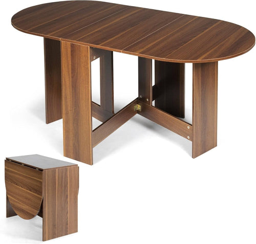 Expandable Folding Drop Leaf Dining Table Wooden Desk Small Space