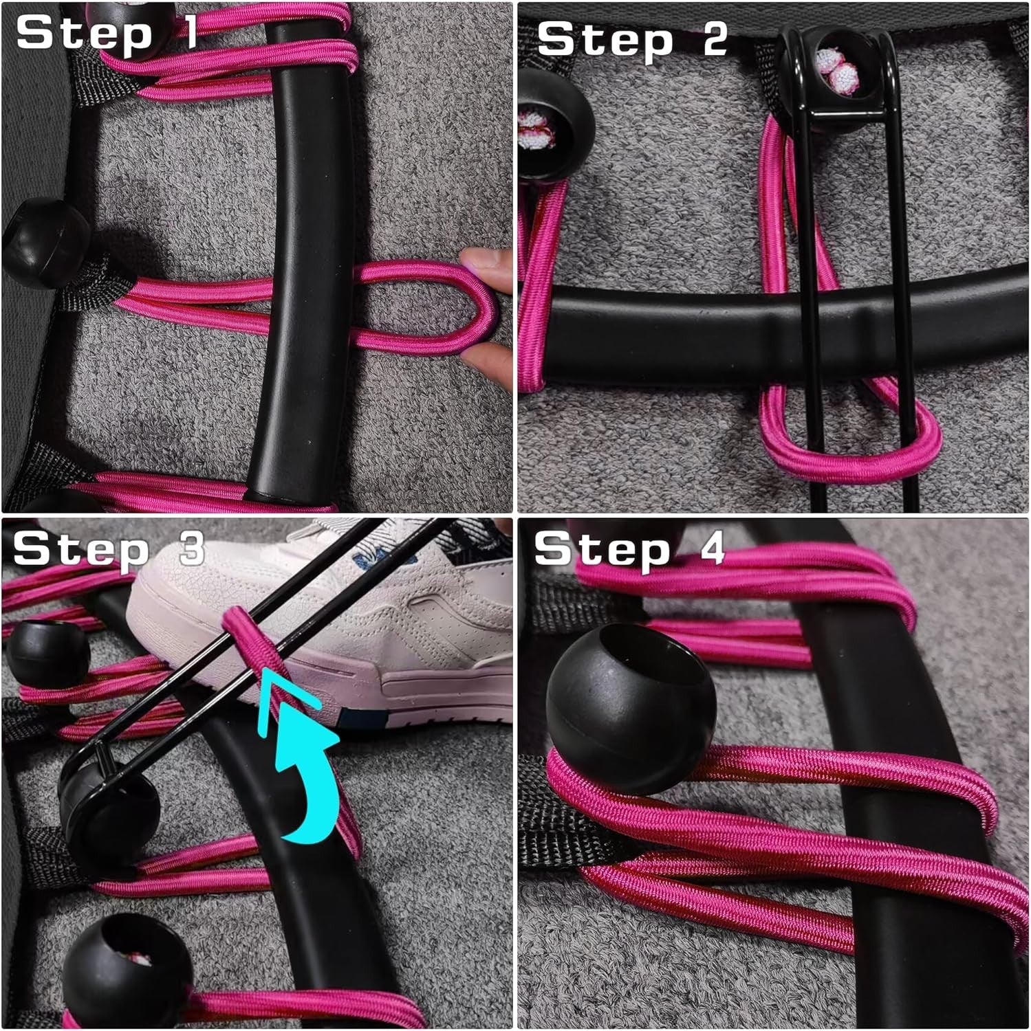 100cm Mini Rebounder Trampoline Quiet Indoor Fitness Handrail 400lb