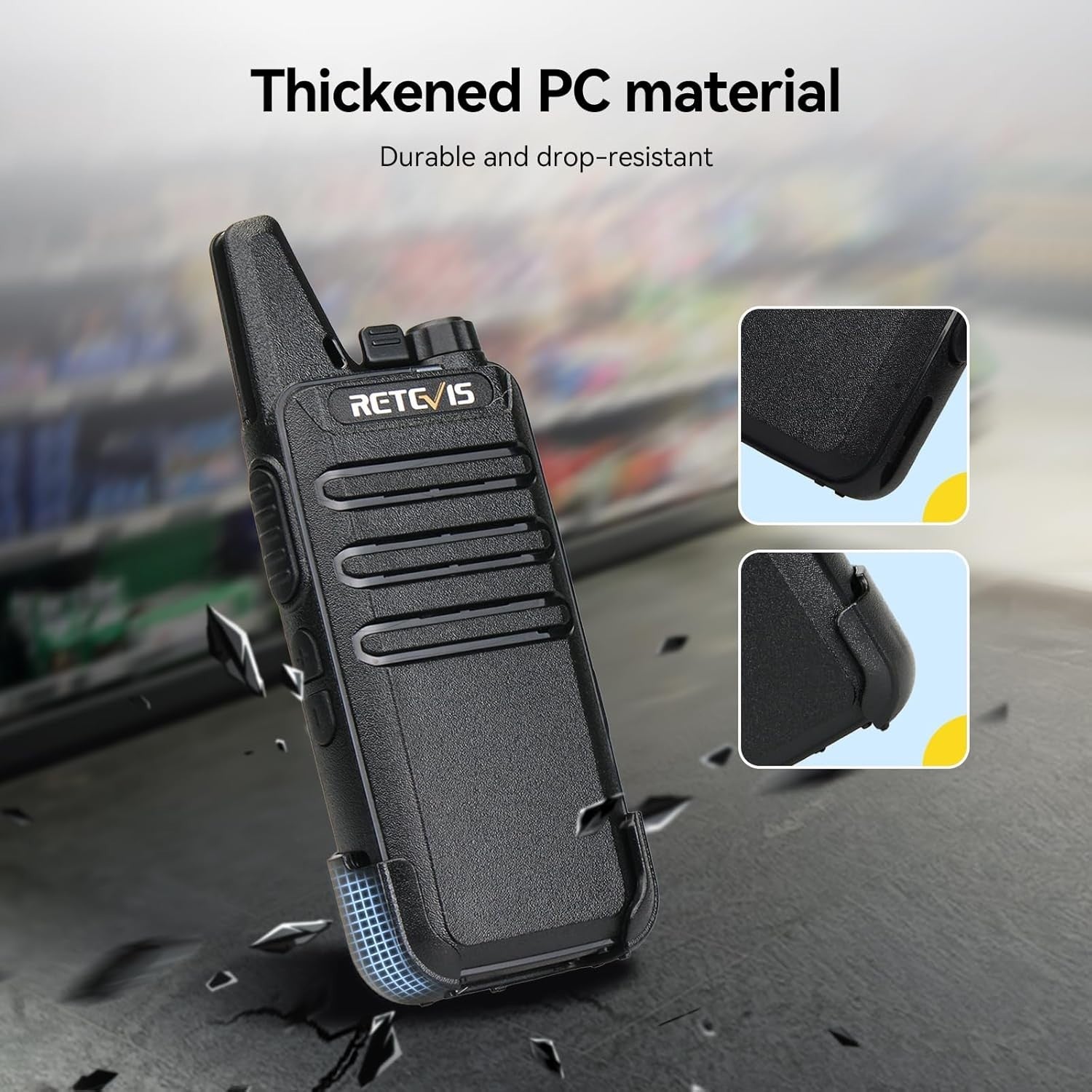 Mini Rechargeable Walkie Talkies VOX PMR446 Portable Radio 4 Pack