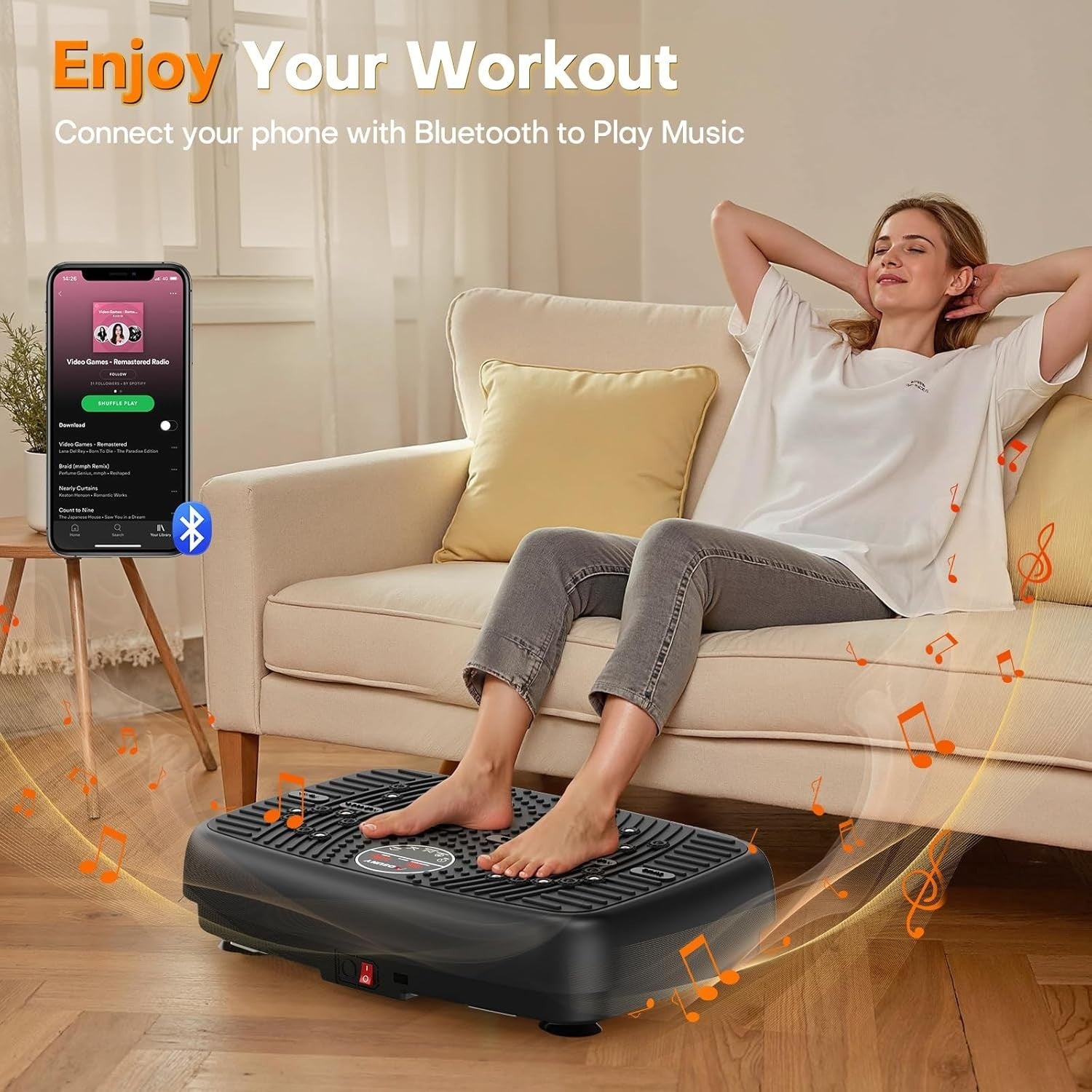 Dual Motor Vibration Plate Exercise Machine 120 Speeds 450LB Home Gym