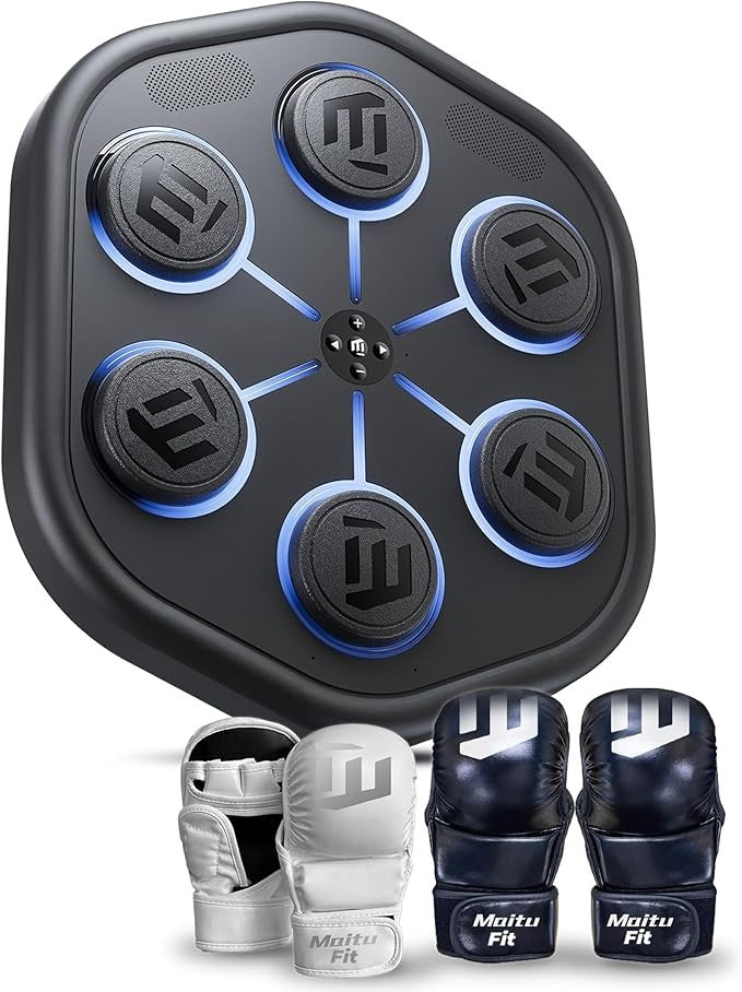 Smart Music Boxing Machine Wall Target with Gloves LED Reaction Home Gym