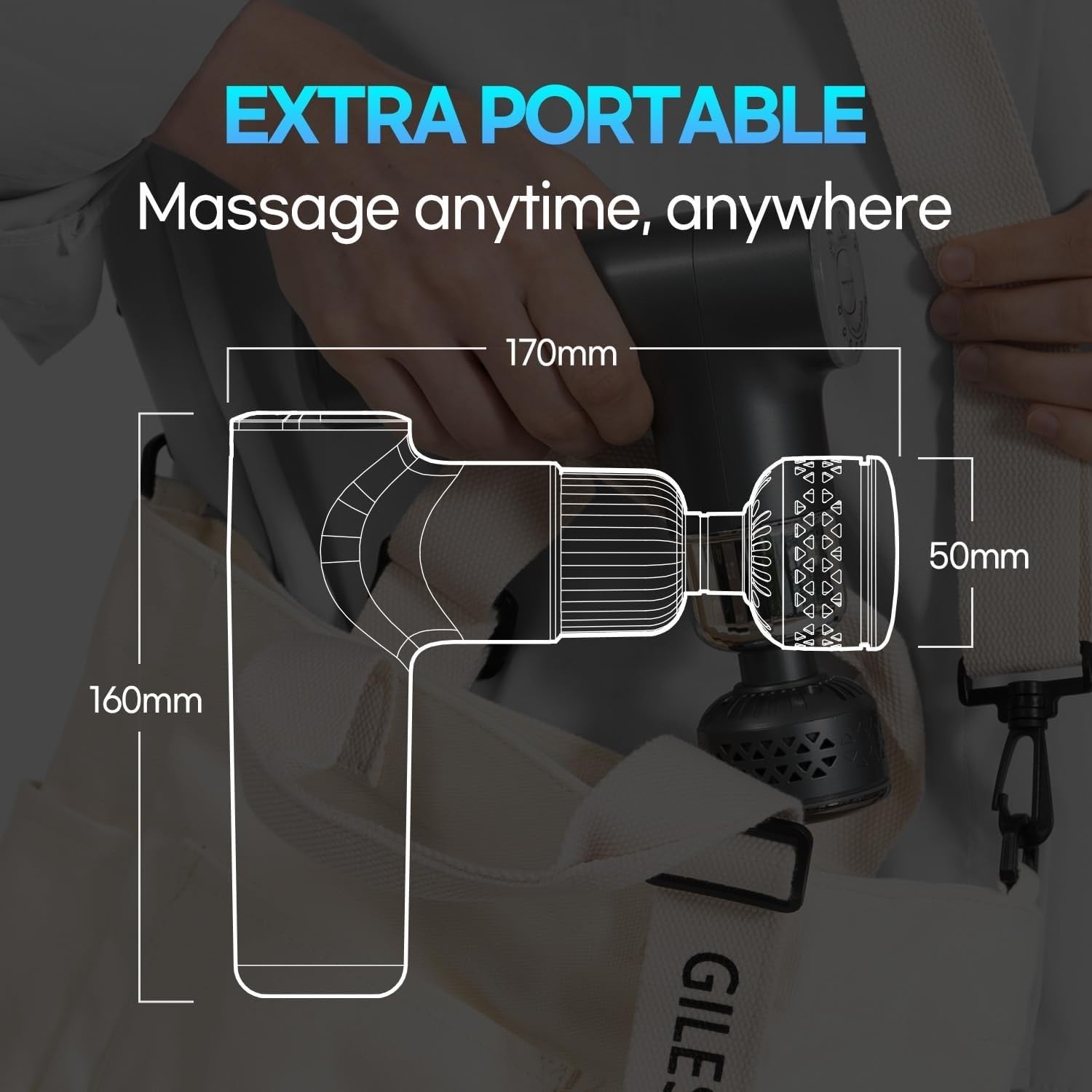 Hot & Cold Massage Gun Deep Tissue Muscle Relief 8 Levels Long Battery