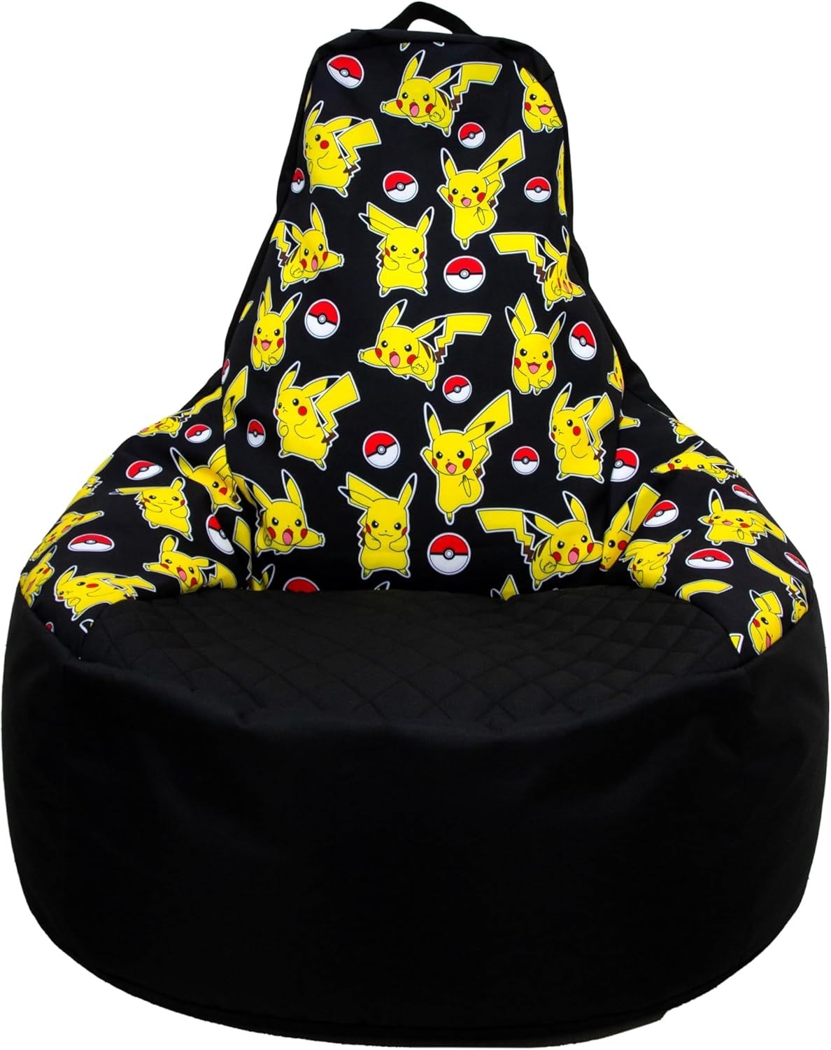 Gaming Bean Bag Chair with Pikachu Print, High Support, Indoor & Outdoor Use