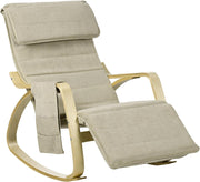 Rocking Recliner Lounge Chair w/ Footrest Pillow Side Pocket | Home Relax Seat