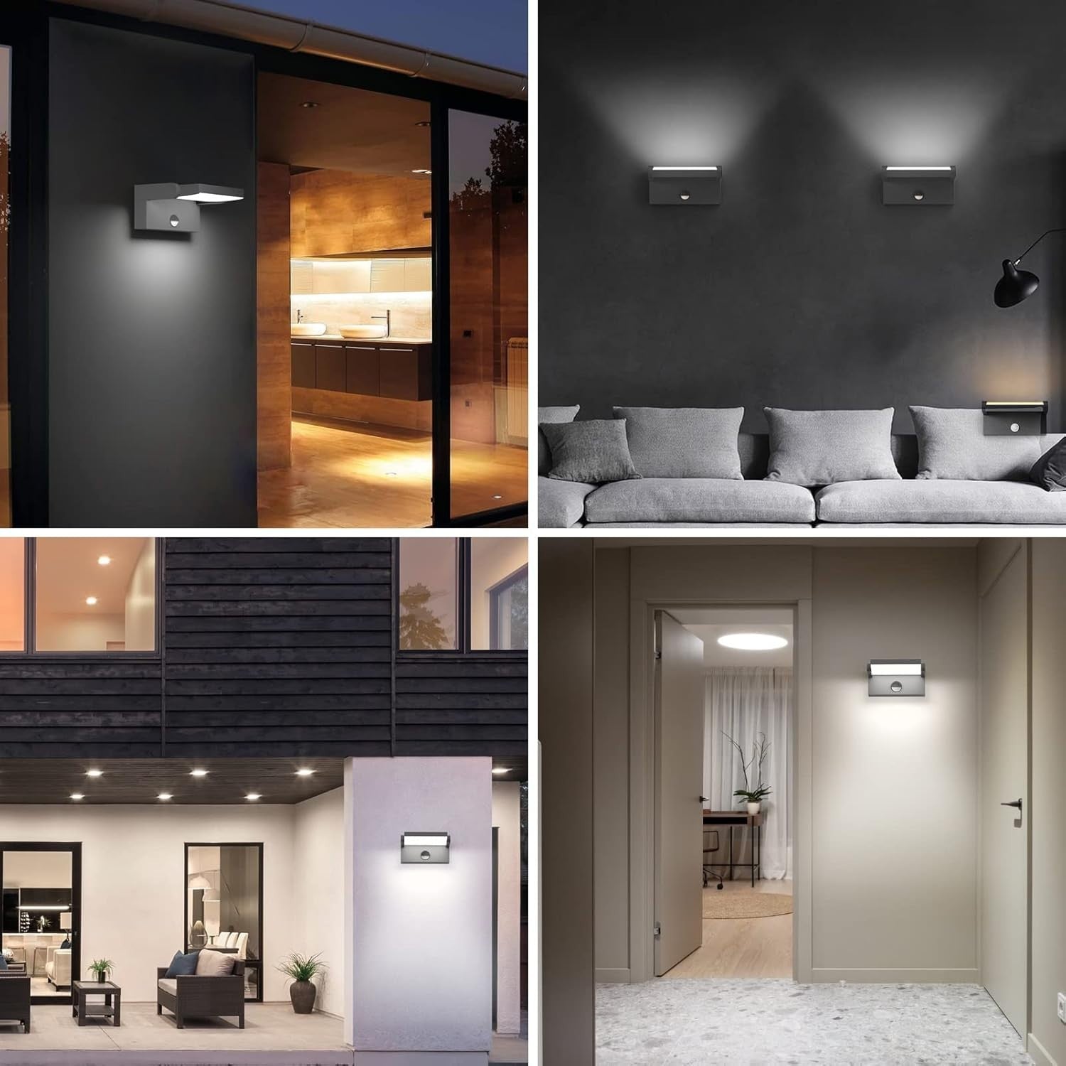 Motion Sensor Outdoor Wall Light IP65 Waterproof Adjustable LED Lamp