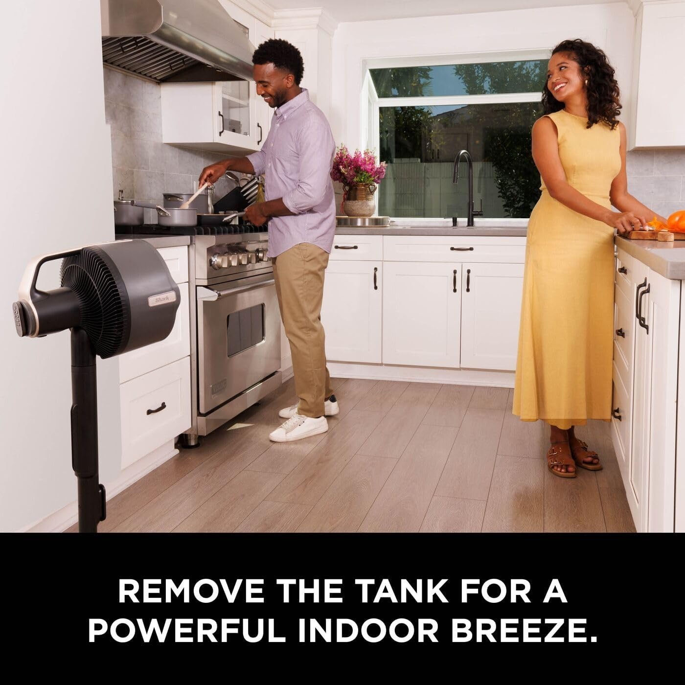 Cordless Indoor Outdoor Fan 5-Speed 24H Runtime Misting Pedestal Table Cooling
