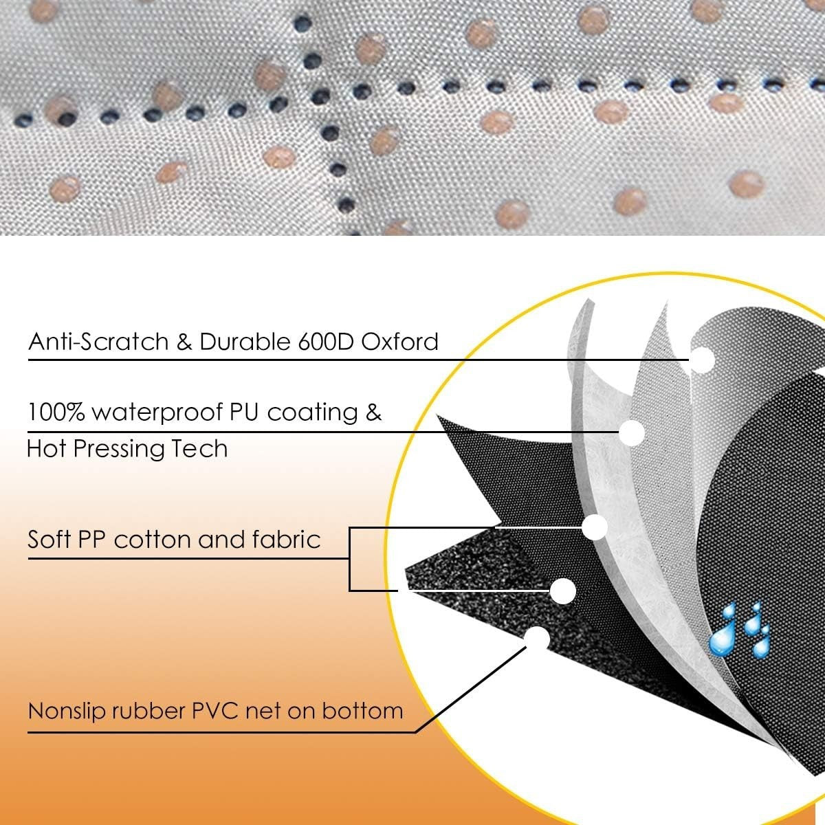 Waterproof Dog Car Seat Cover Mesh Window Non Slip Rear Protector