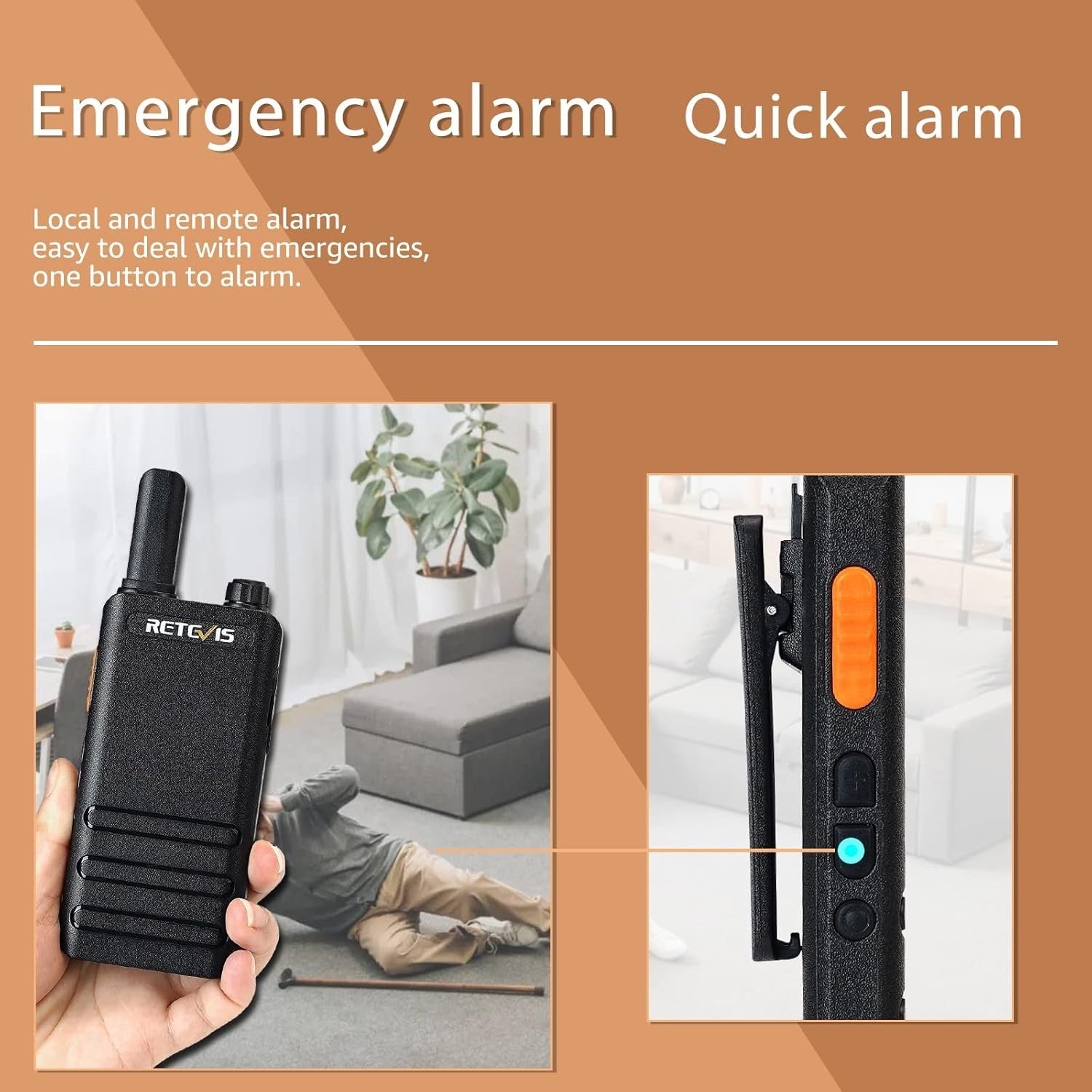 PMR446 Walkie Talkie 2 Pack USB-C Rechargeable VOX Headset 3km Range