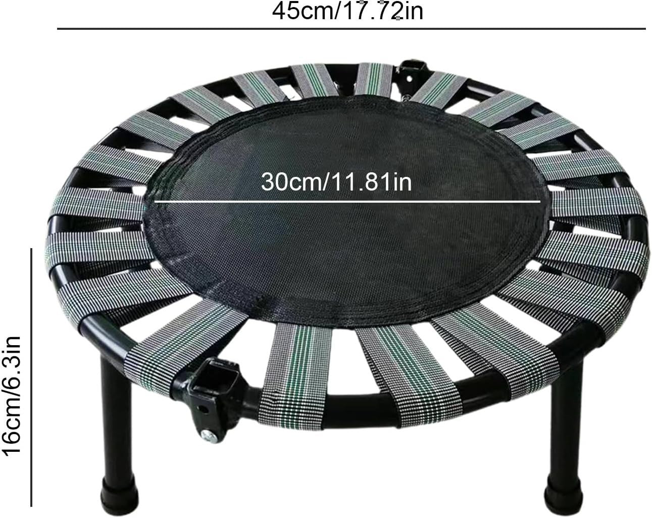 Foldable Mini Fitness Trampoline Silent Indoor Rebounder 165lb