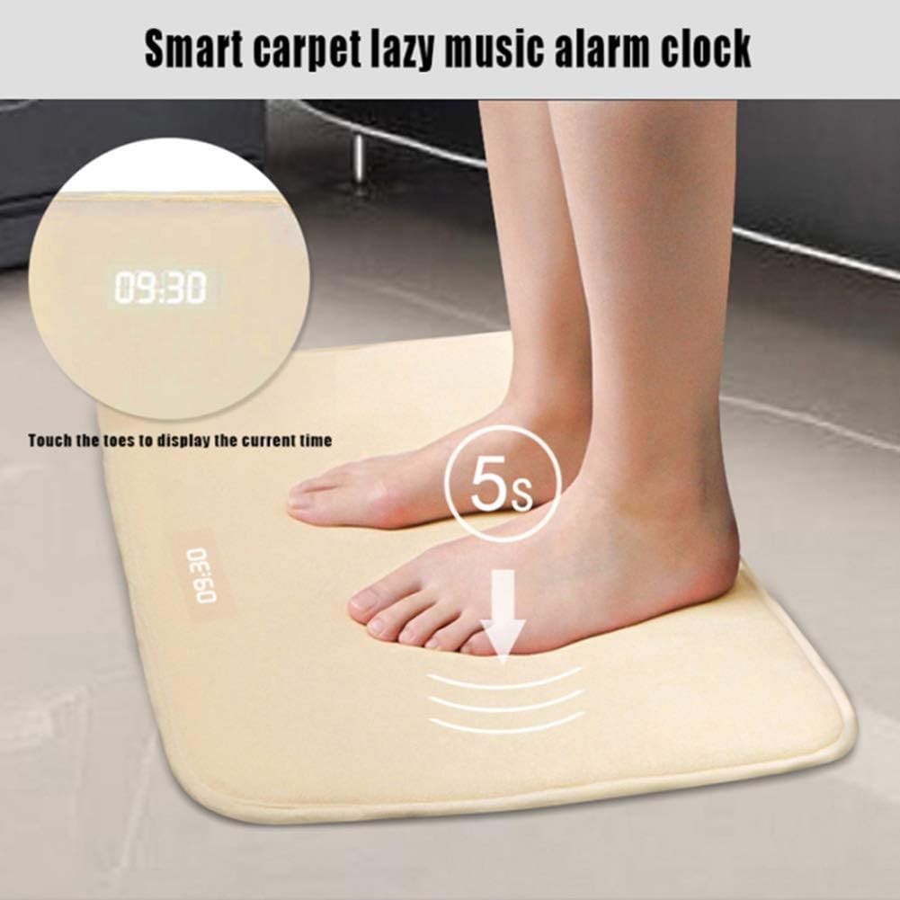 Heavy Sleepers Alarm Clock Pressure Sensitive Carpet LED White