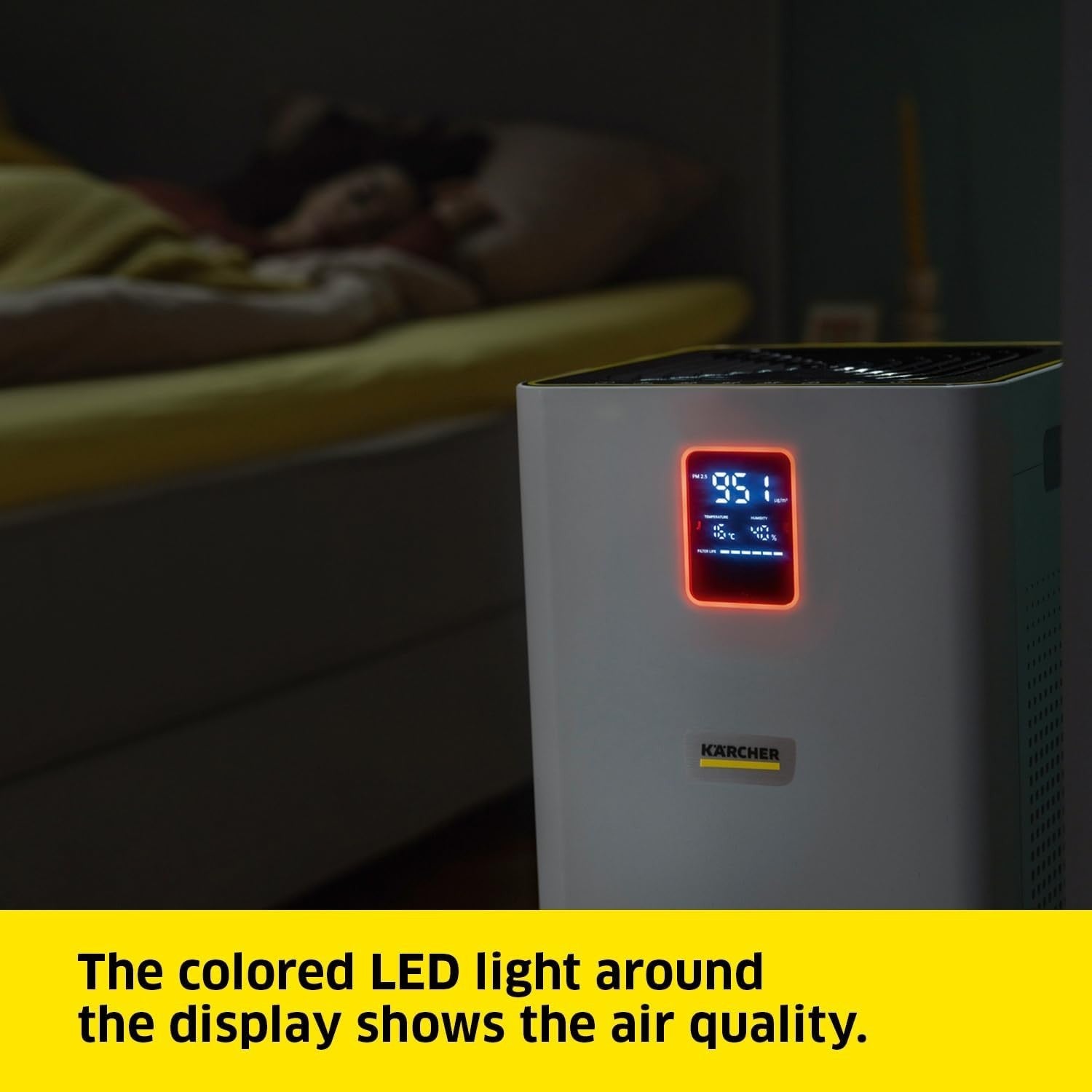 HEPA Air Purifier 320m³/h Auto Night Mode Large Room 30m²
