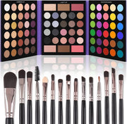 86 Color Eyeshadow Palette Makeup Set With 15 Brushes Matte Glitter