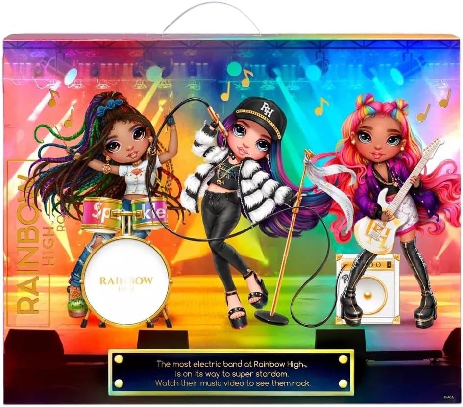 Rockstar Fashion Doll 2 Outfits Music Playset Mic Amp Stand