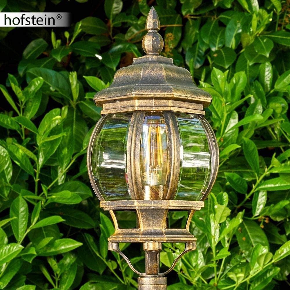 Lentua 120cm Antique Outdoor Floor Lamp Brown Gold IP44 E27