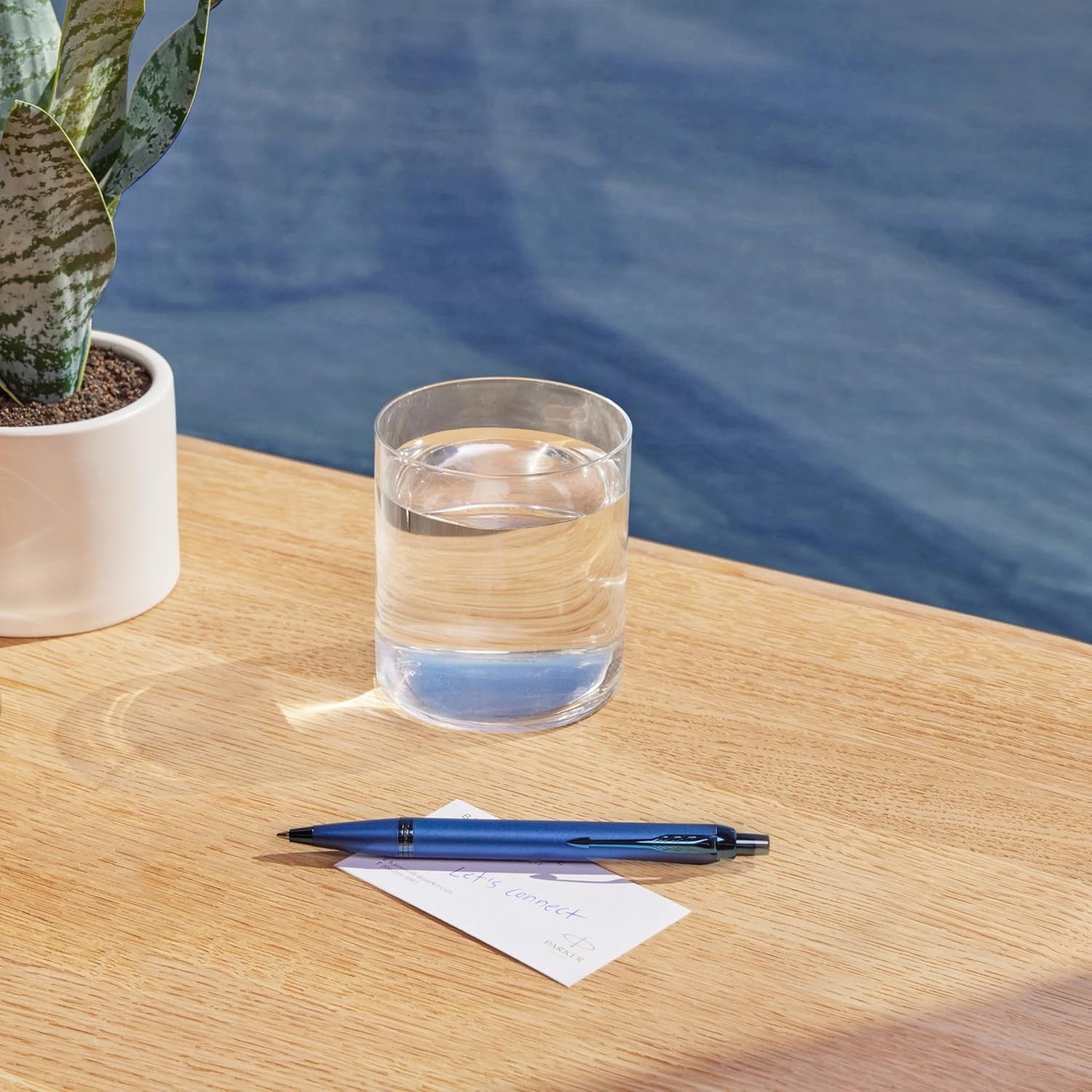 Luxury Blue Ballpoint Pen Medium Point IM Monochrome Gift Box