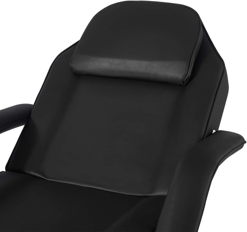 Reclining Beauty Bed Massage Table Adjustable Salon Spa Tattoo Chair Set Black