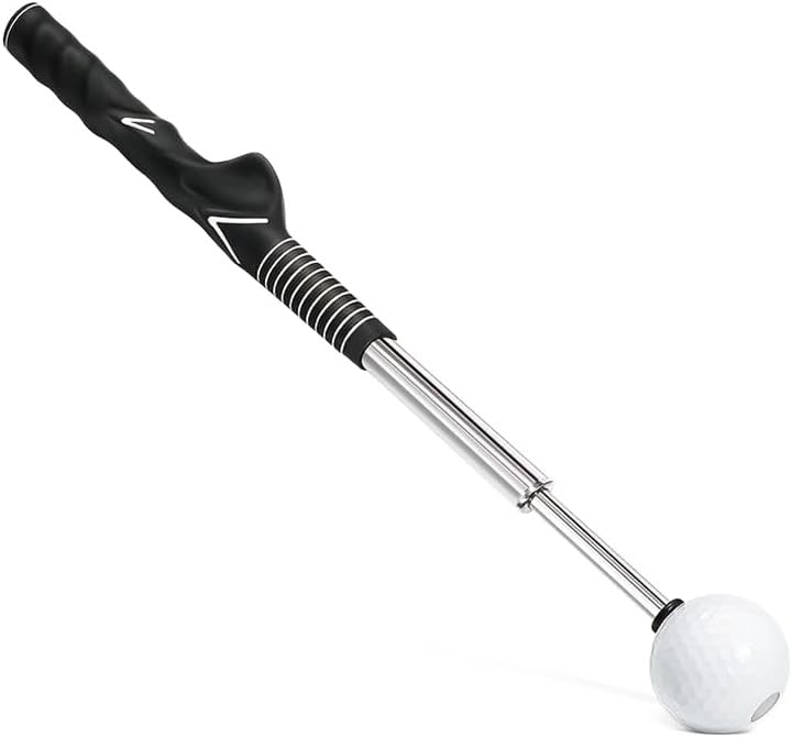 Golf Swing Trainer Retractable Grip Tempo Strength Aid