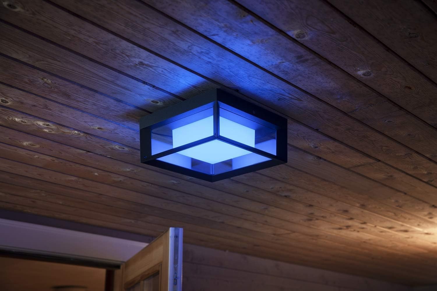 Smart Outdoor LED Wall Light RGB Square – Alexa Garden & Porch Lamp