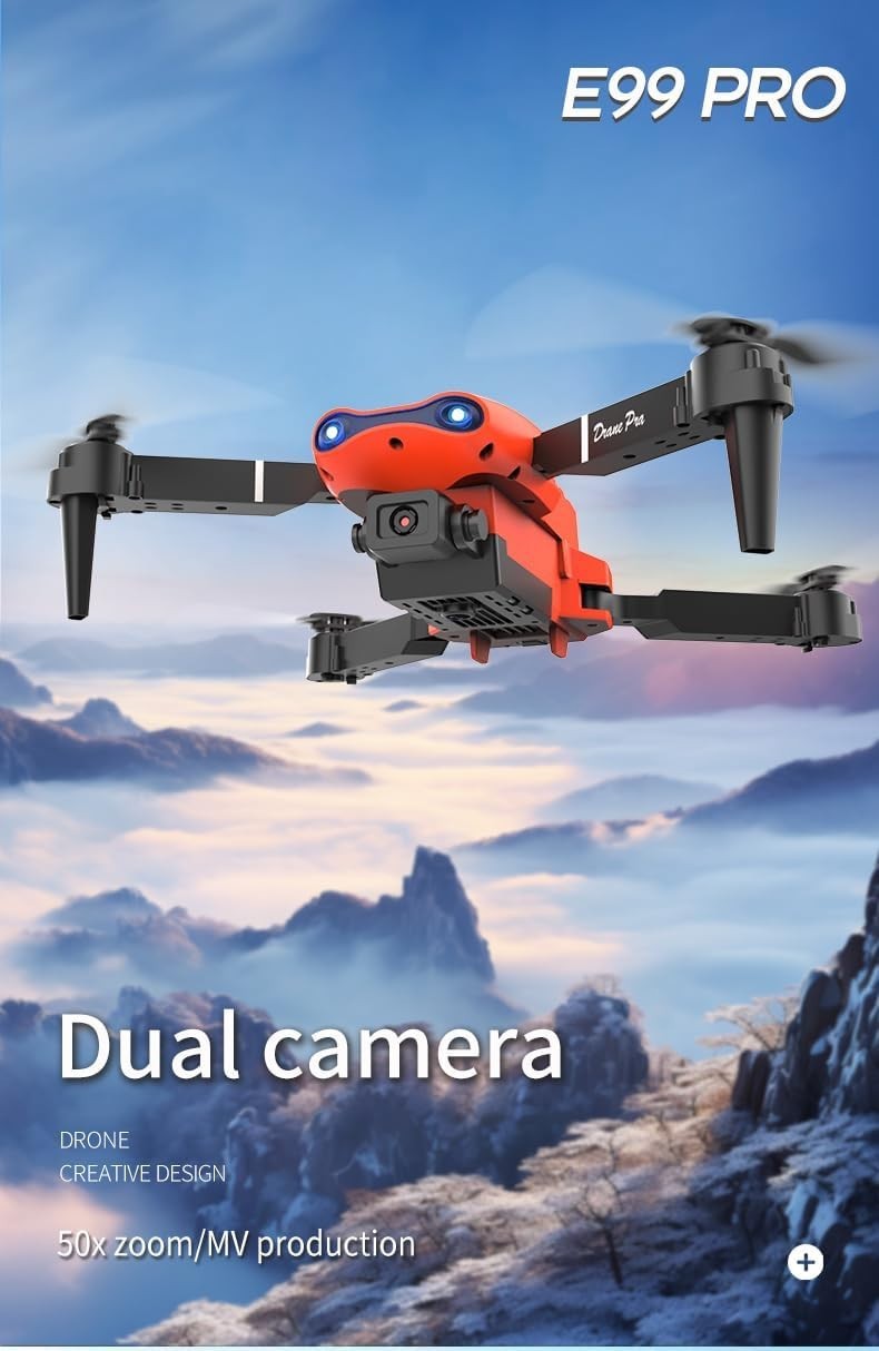 GPS Drone E99 Pro Dual Camera Foldable RC Quadcopter Live Video