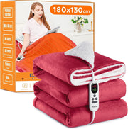 Electric Heated Throw Blanket Fast Heat 10 Levels Sherpa Flannel
