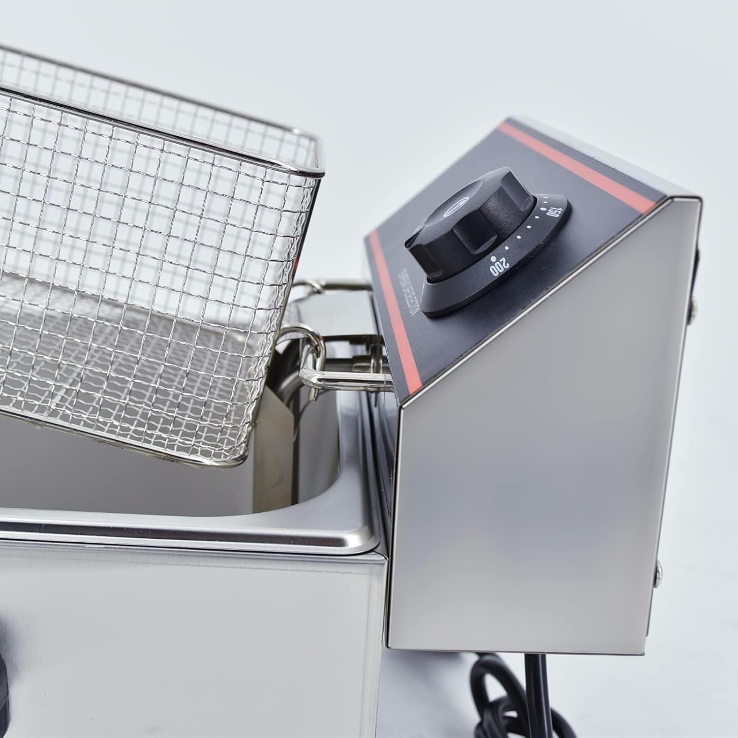 6L Stainless Steel Chip Fryer 3000W Commercial Countertop