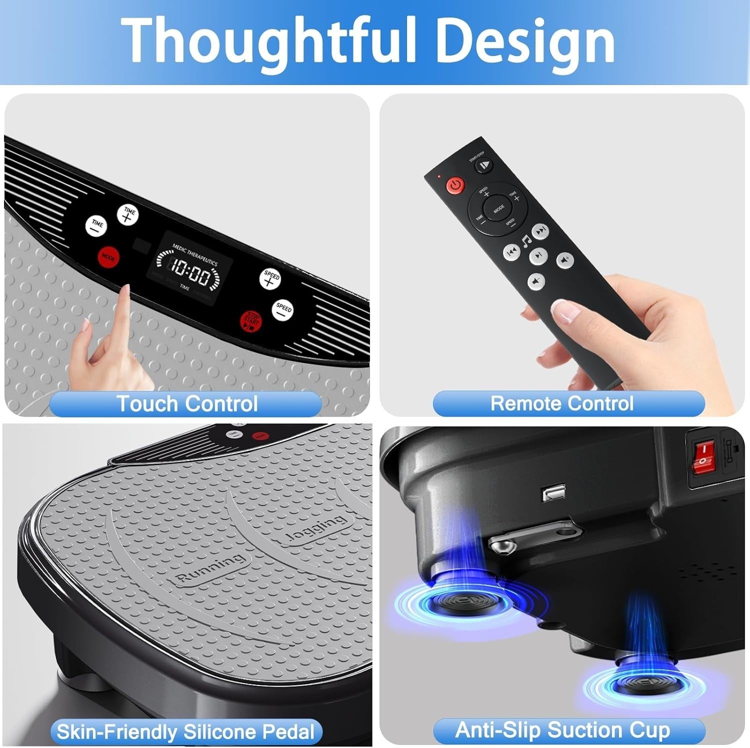 Vibration Plate Exercise Machine Weight Loss Lymphatic Drainage 99 Speeds
