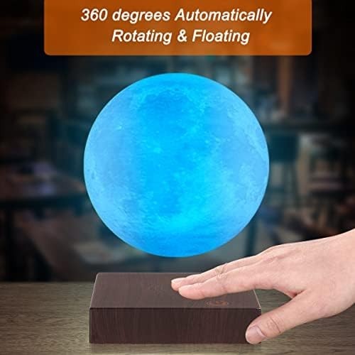 3D Printed Magnetic Levitating Moon Lamp 16 Color Floating LED