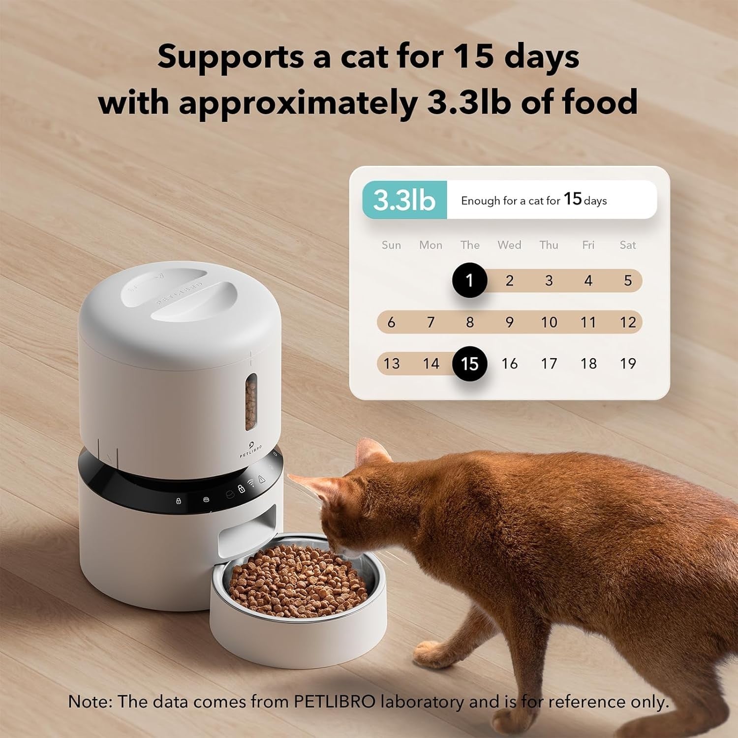 WiFi Automatic Pet Feeder 3L Timed Food Dispenser Stainless Steel Bowl