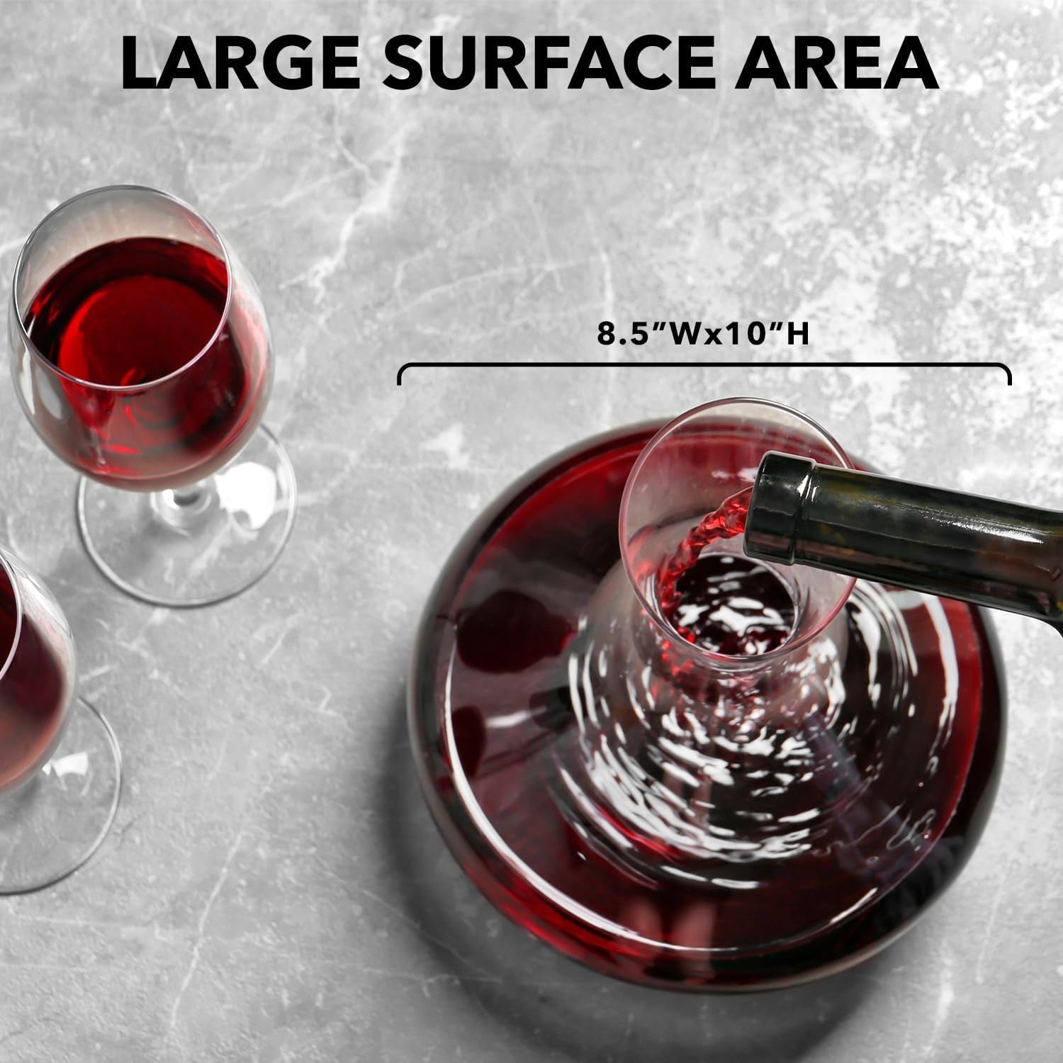 750ml Crystal Wine Decanter with Aerator Hand-Blown Lead-Free Glass Gift