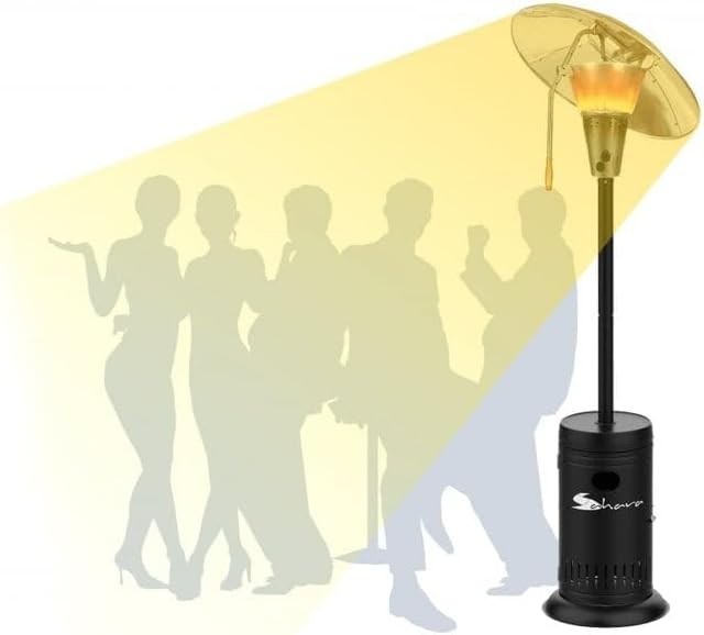 Outdoor Gas Patio Heater 13kW 360° Heat Focus Tower | Durable Stainless Steel