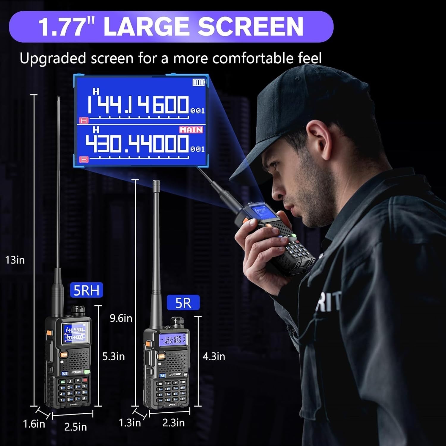 Long Range Dual Band Walkie Talkie 999CH Type-C 2500mAh Radio