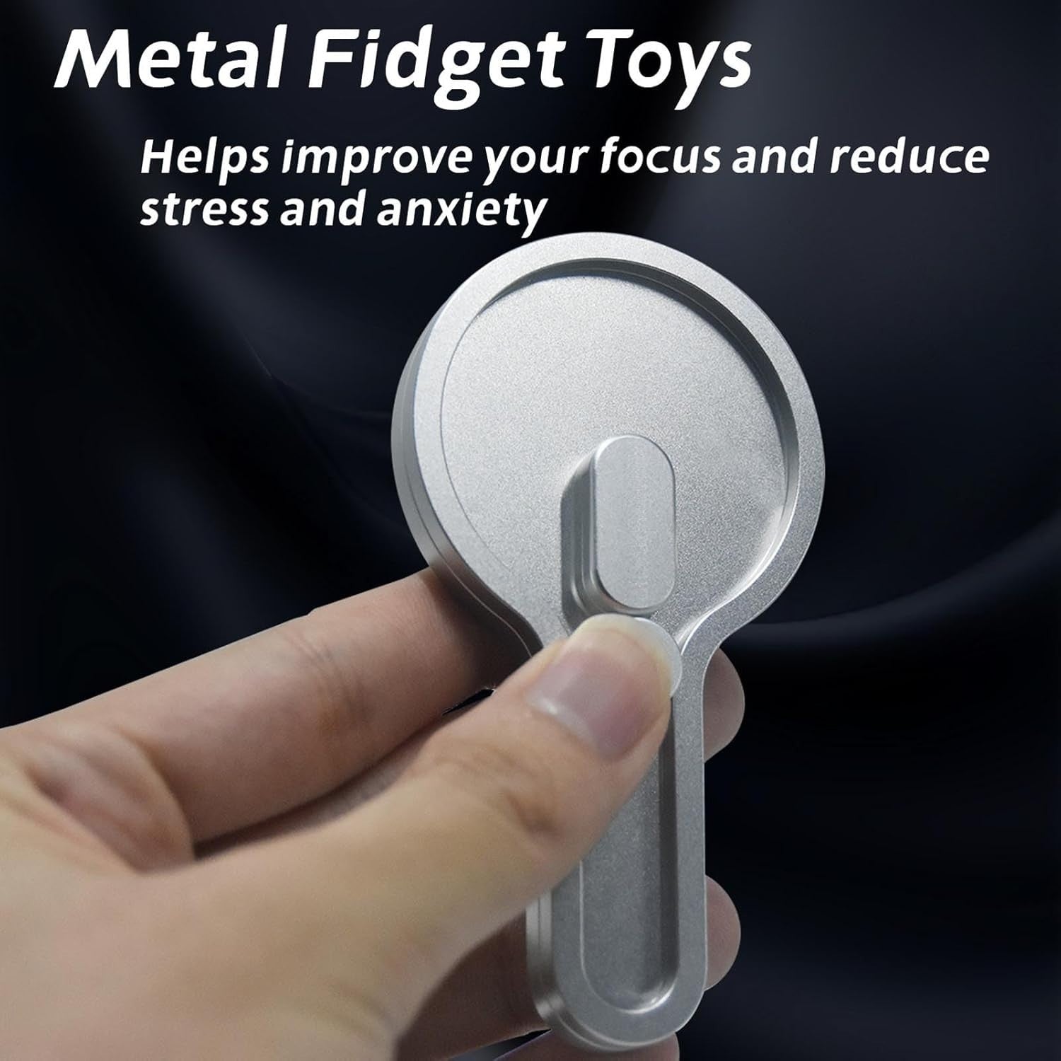 Stainless Steel Push Card Fidget Slider Haptic Click Stress Relief Toy