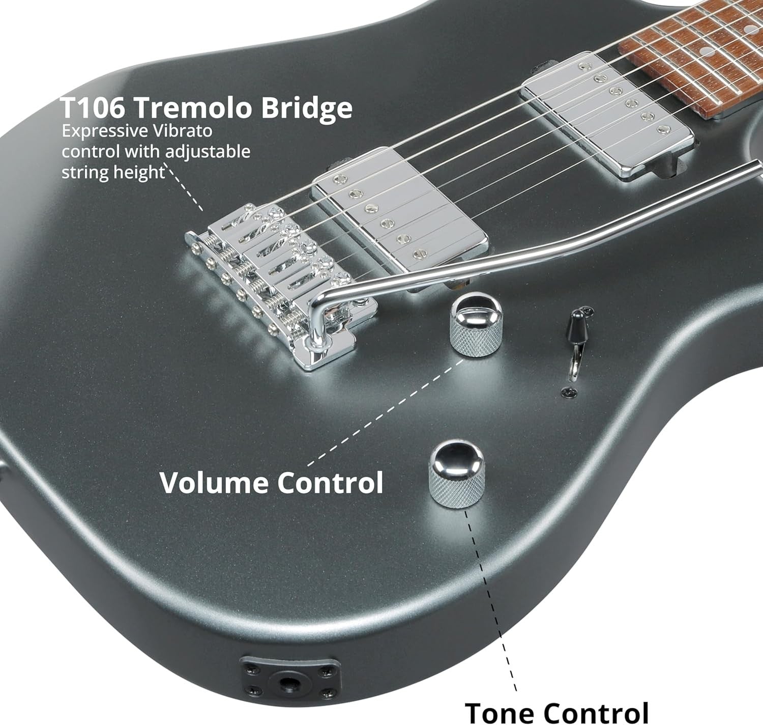 Electric Guitar Solid Body Maple Neck Tremolo Bridge HSH Pickups