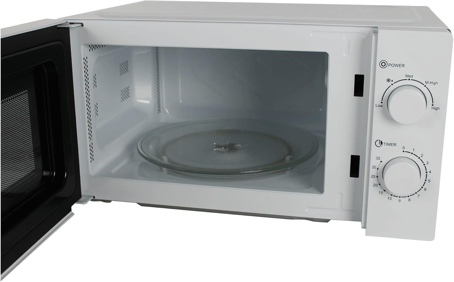 20L Microwave Oven 700W White 5 Power Levels Quick Defrost