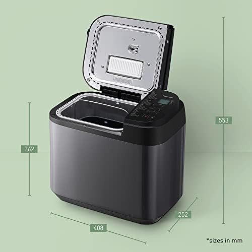 Fully Automatic Bread Maker 32 Programs Yeast Nut Dispenser Gluten-Free Gunmetal