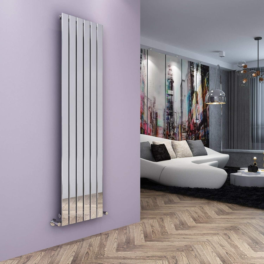 1800x452mm Vertical Designer Radiator Chrome Bathroom Wall Heater 3200BTU