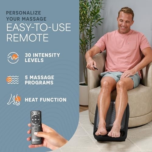 Heated Foot & Calf Massager for Neuropathy Pain Relief Vibration Therapy