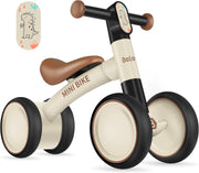 Toddler Balance Bike Baby Walker Ride On Toy 4 Wheel 10-24 Months Brown