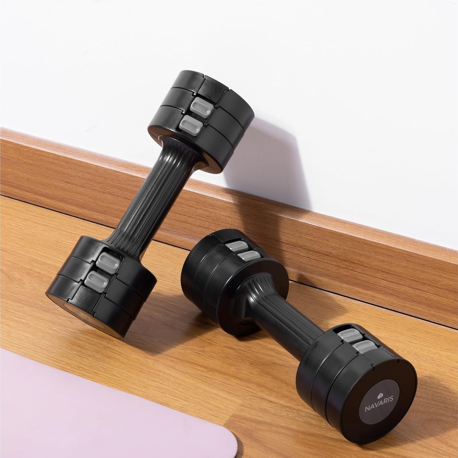 Adjustable Dumbbells Set 1–3.5kg Non Slip Compact Hand Weights Home Gym