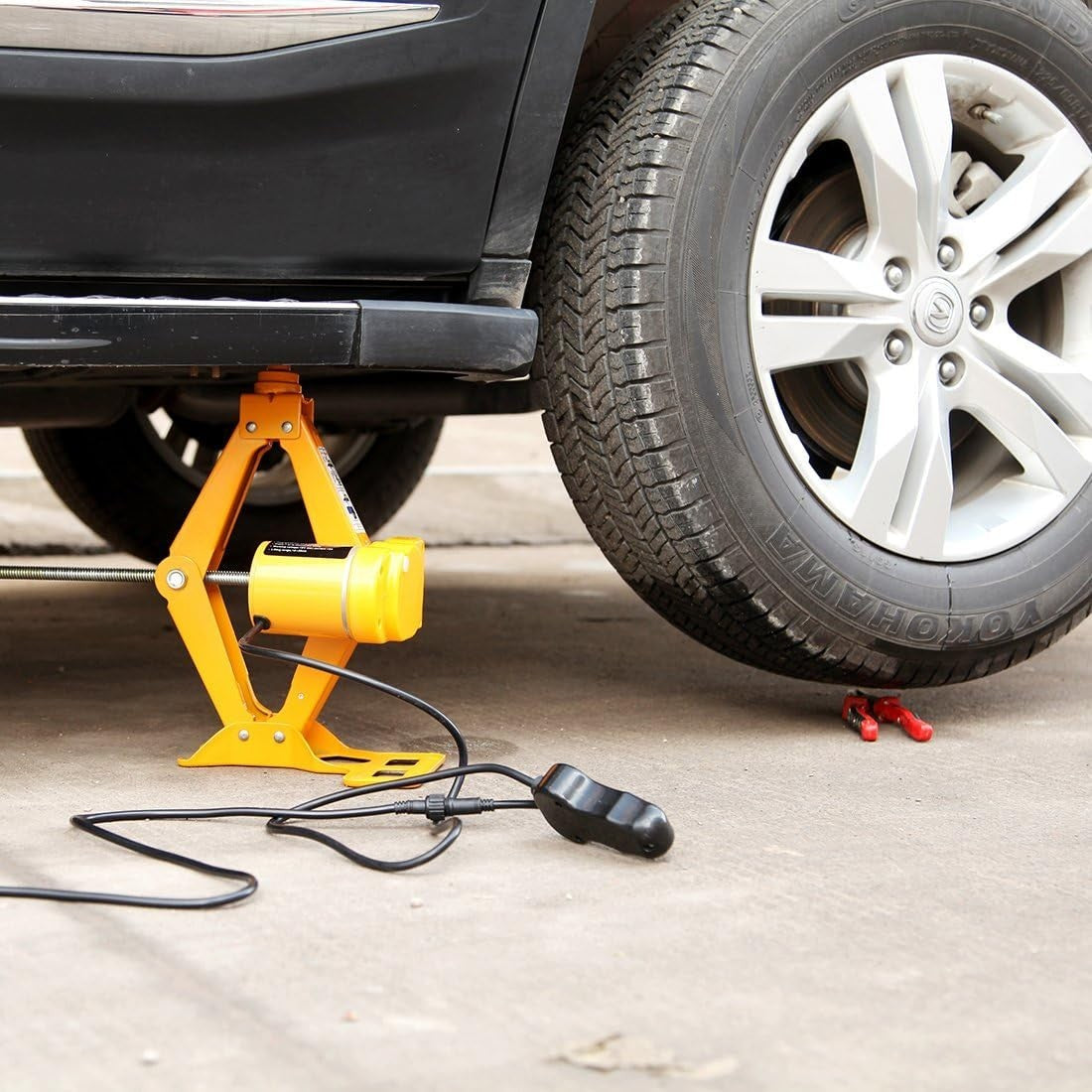 3 Ton Electric Car Jack 12V Scissor Lift Automatic Floor Jack 5"–42cm Panana