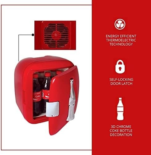 7.9L Coca-Cola Mini Fridge | Portable Cooler & Warmer, Retro Red Design