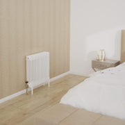 4 Column Horizontal Radiator 600x605mm White Cast Iron Style
