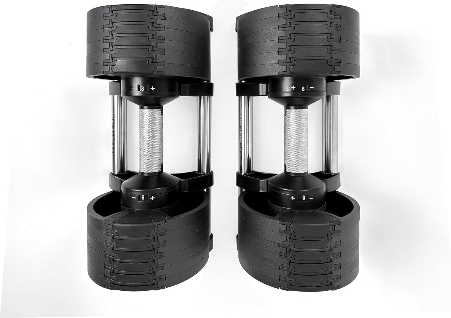 20KG Adjustable Dumbbells Pair Easy Lock Anti-Slip Home Gym Strength