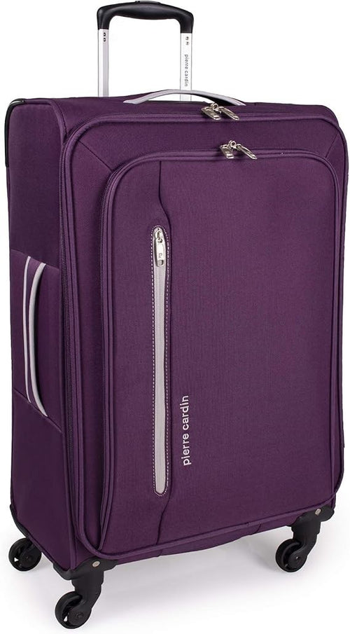 Lightweight Check In Soft Suitcase 4 Wheel Spinner 26 Inch Travel Case